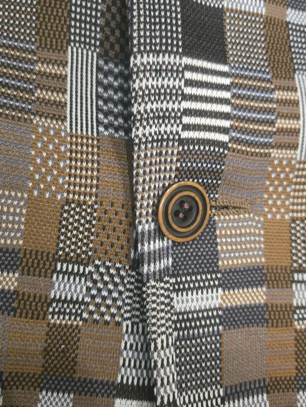 Vtg 1972 Bespoke Nat Diamond Blazer 42 L? Psychedelic Mod Lining Pattern Jacket